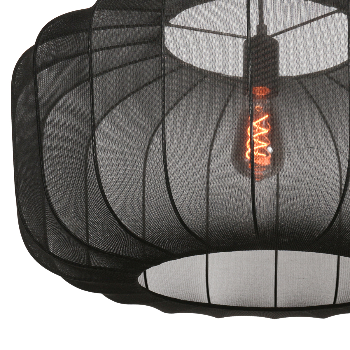 Suspension japandi noire en textile Anne Lighting Sable – Image 4