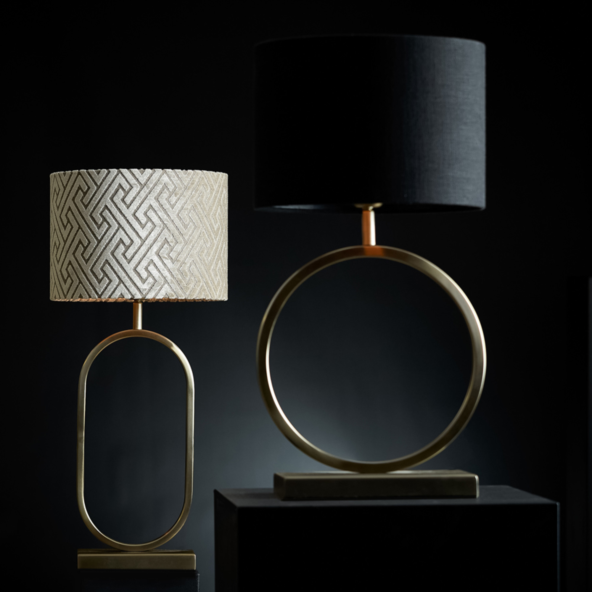 Piedestal de lampe doré ovale Light & Living Jamiri – Image 5