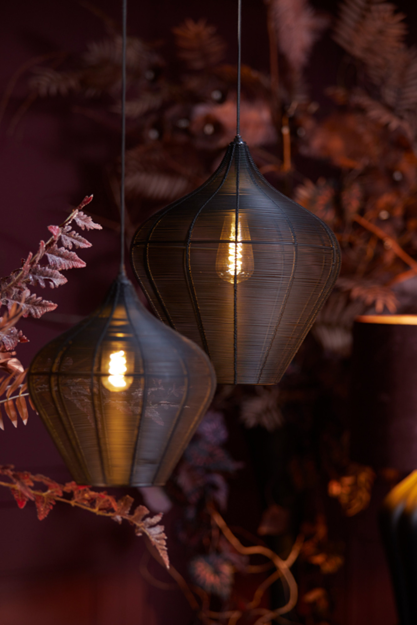 Suspension contemporaine noire en fil Light & Living Alvaro – Image 6