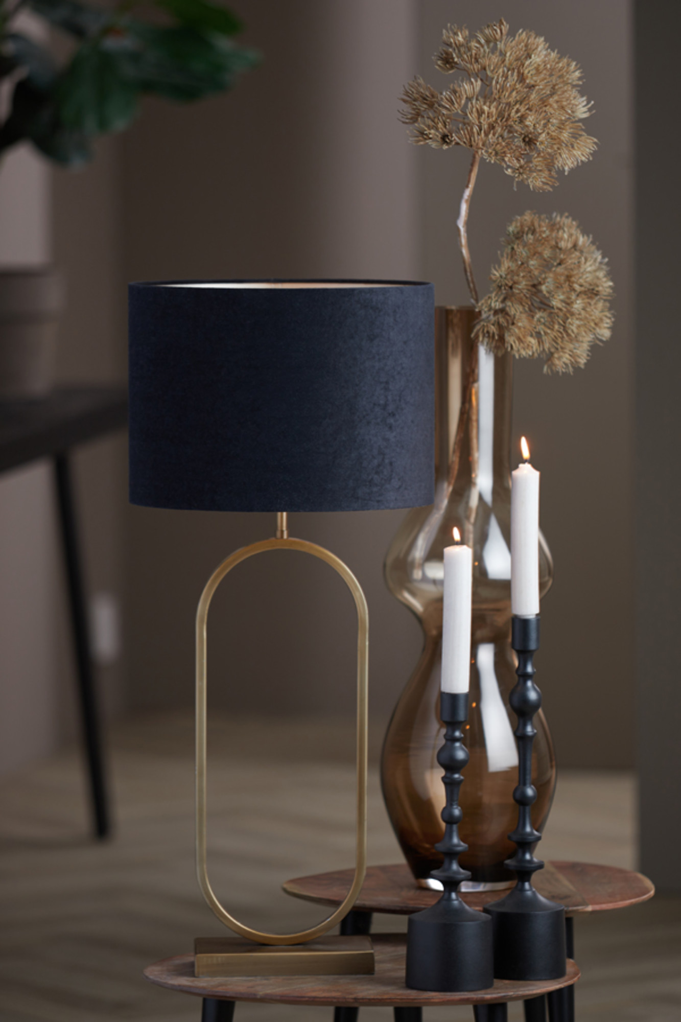 Piedestal de lampe doré ovale Light & Living Jamiri – Image 6
