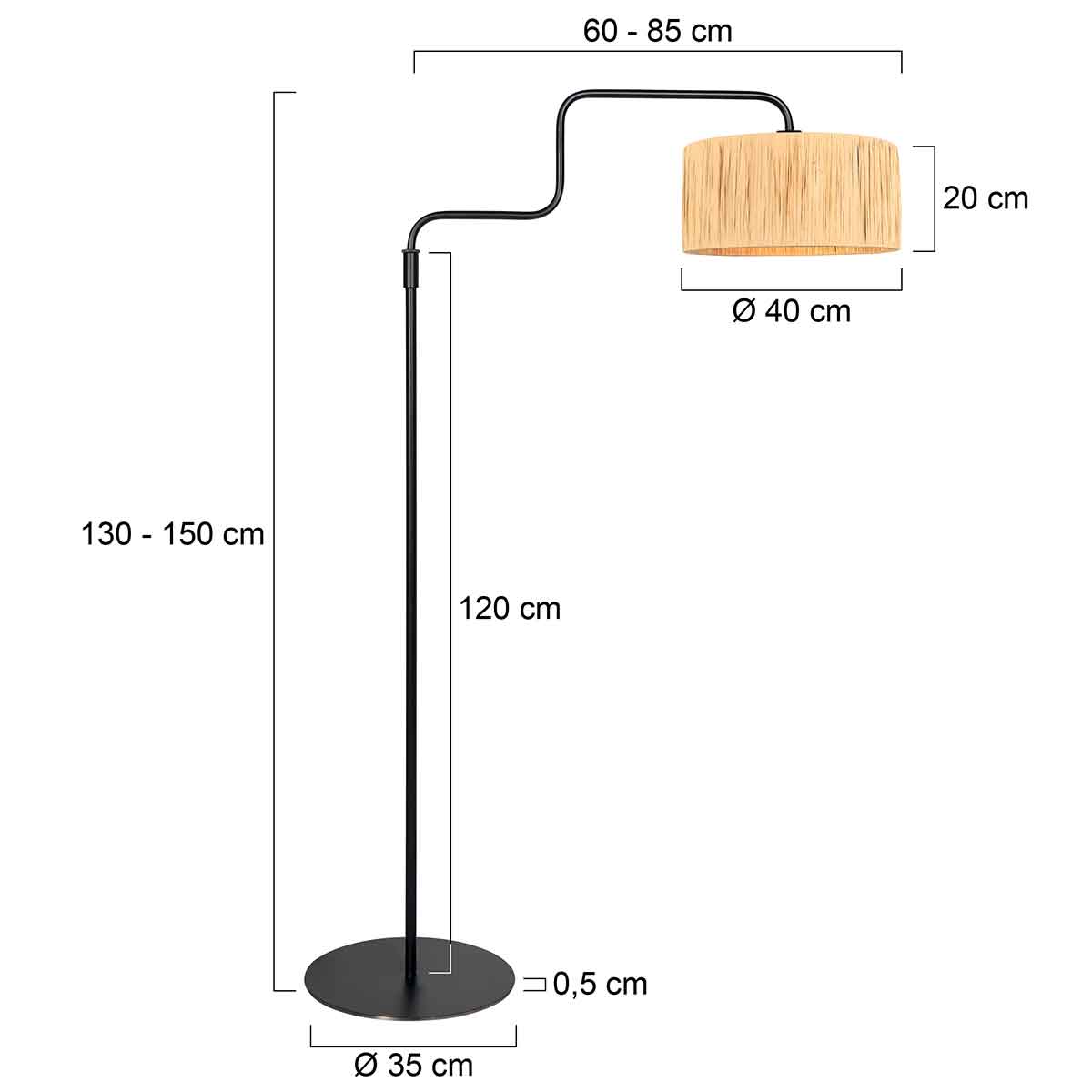 Lampadaire en herbe de mer naturelle pour un style organique et doux Steinhauer Bloeba – Image 7