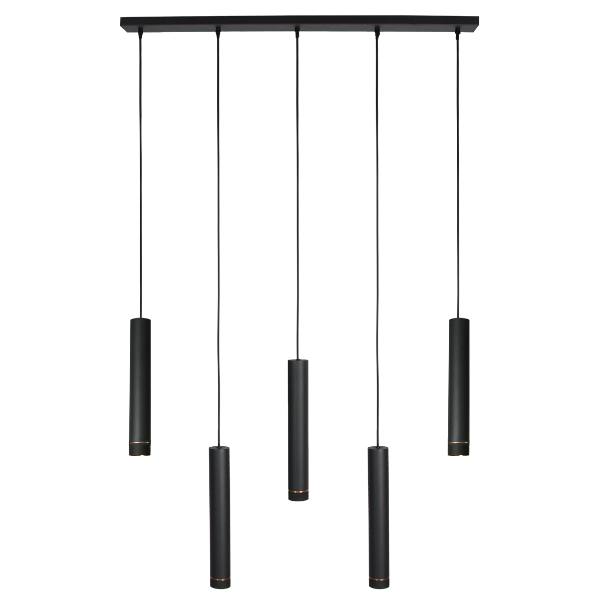 Lampe de table noire 5 lumières cylindriques Mexlite DownLume – Image 7
