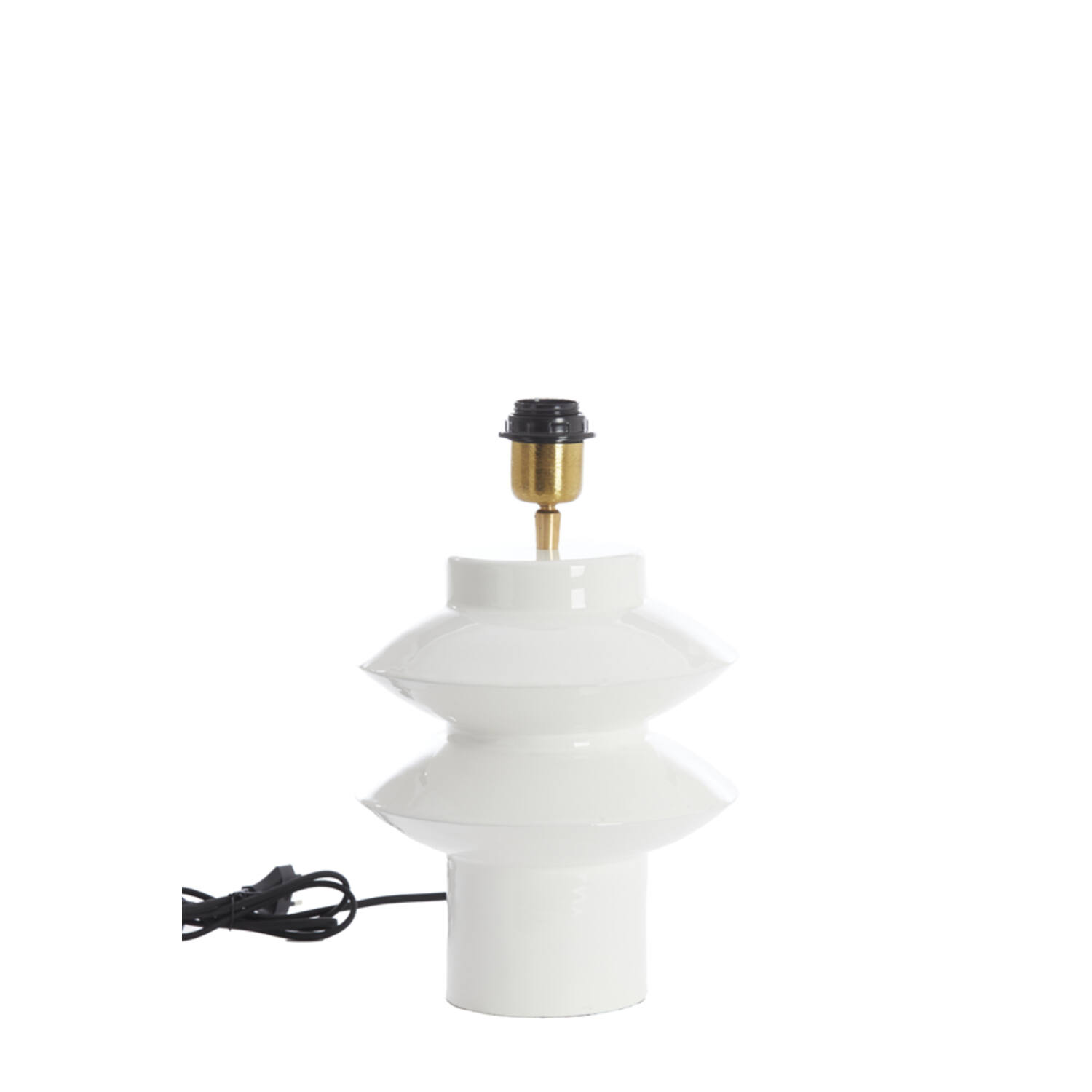 Socle de lampe en céramique blanche Light & Living Petch