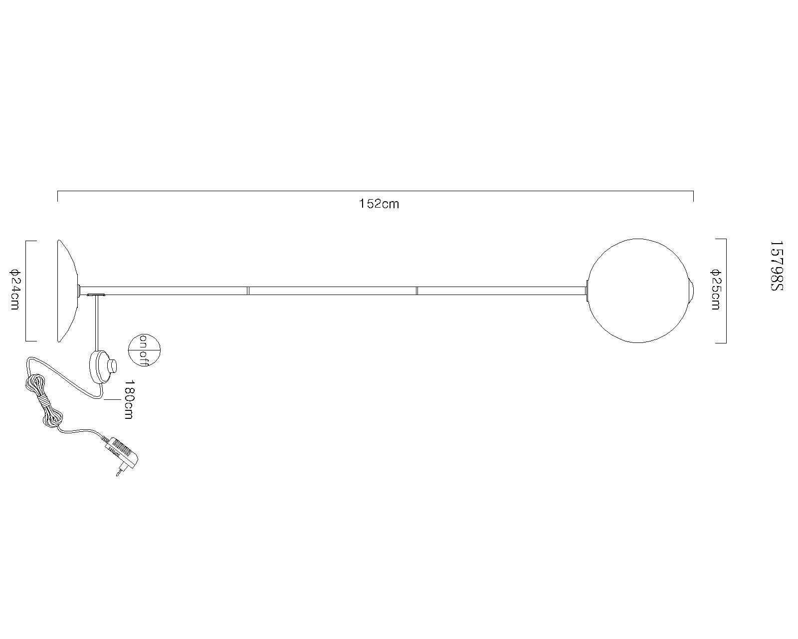Lampe sur pied moderne avec globe en verre fumé Lacy – Image 9