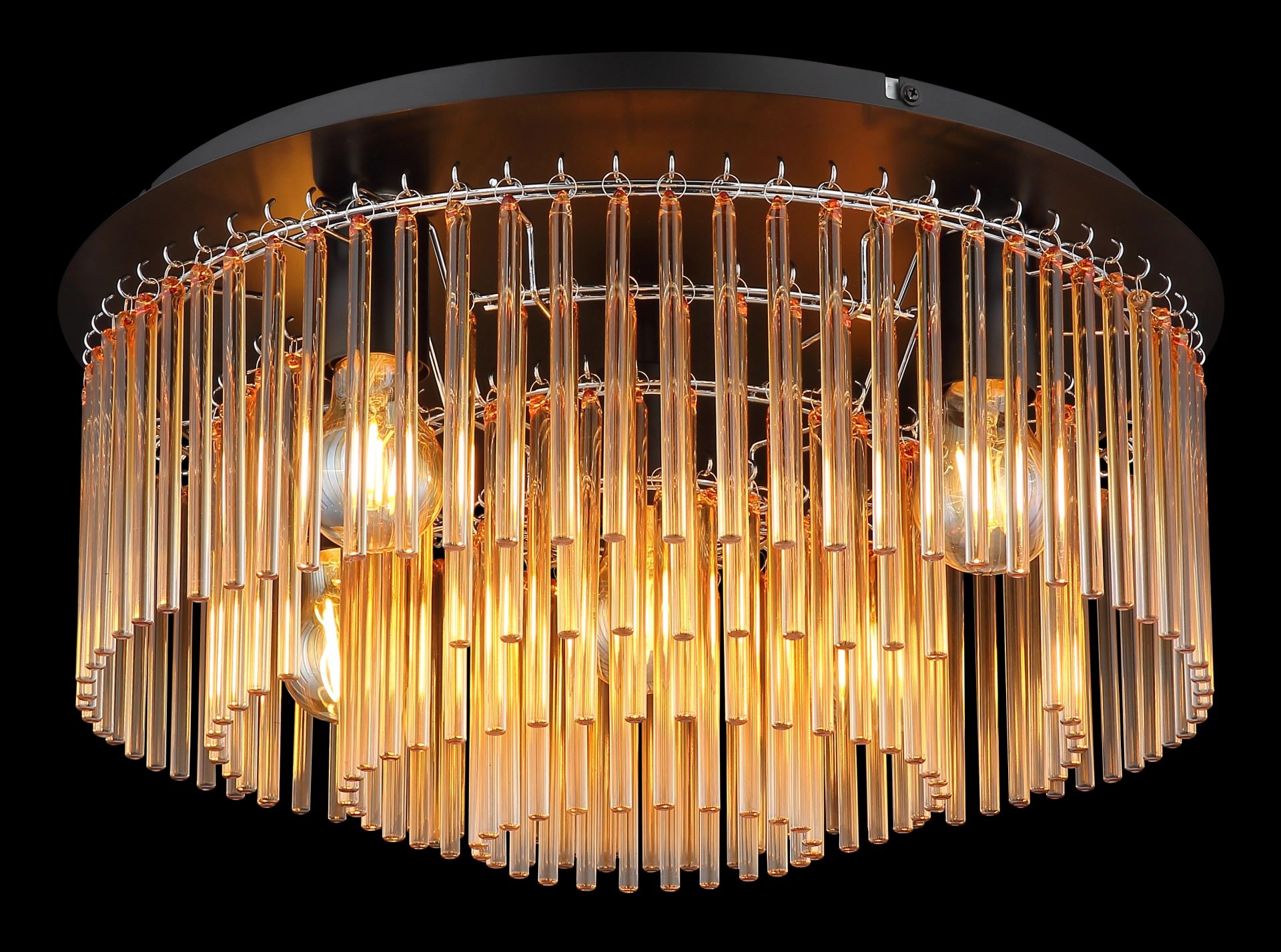 Lampe de plafond moderne en verre ambré Gorley – Image 5