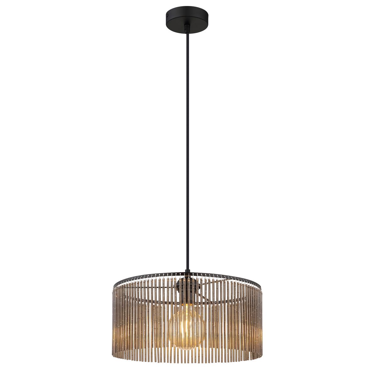 Suspension moderne avec abat-jour élégant en verre fumé Leeds – Image 2