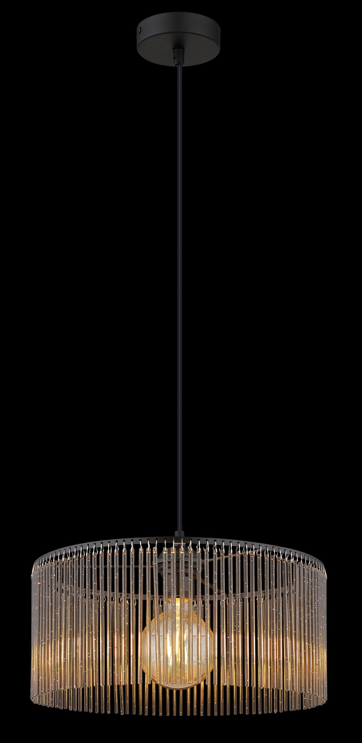 Suspension moderne avec abat-jour élégant en verre fumé Leeds – Image 5