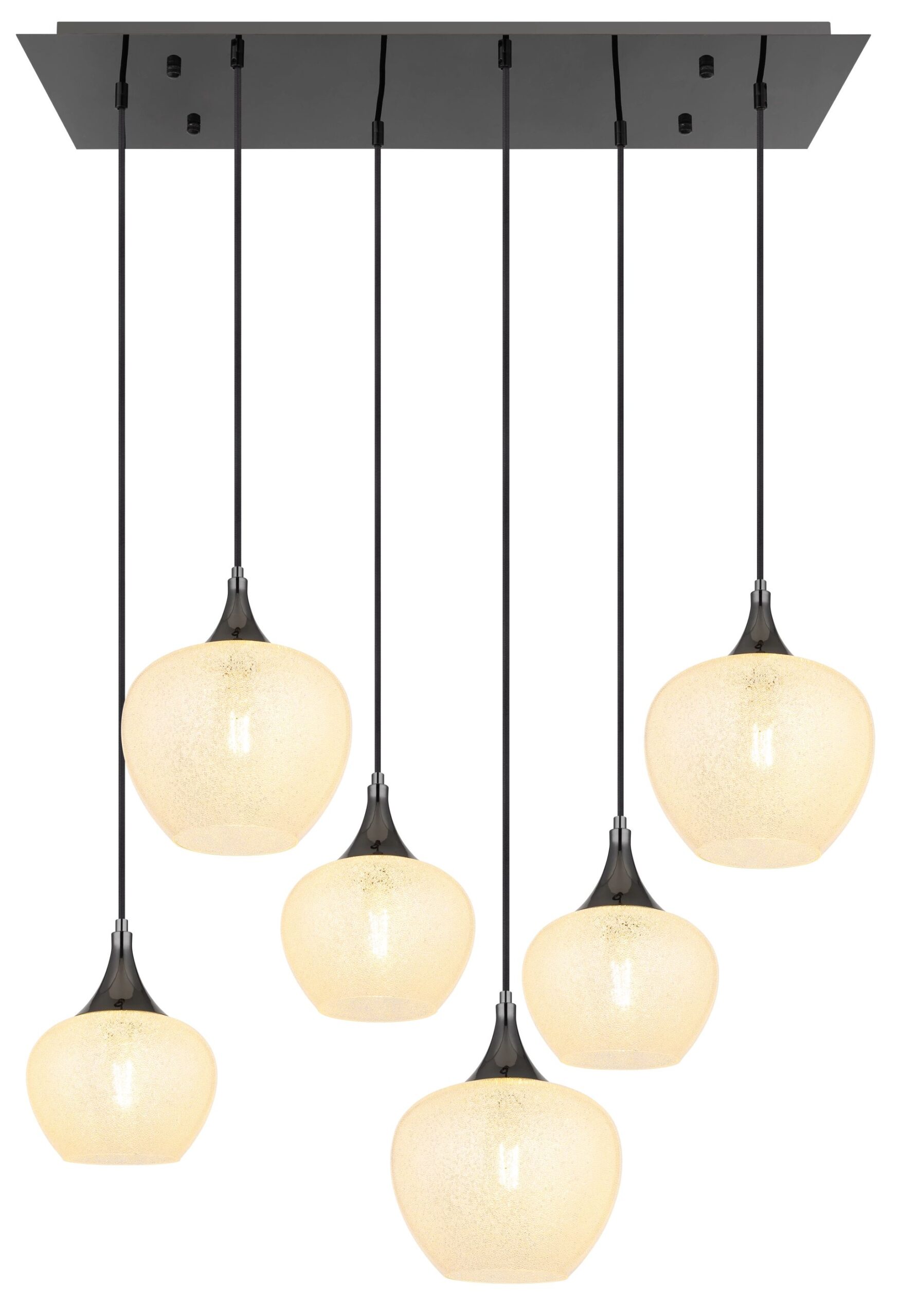 Lampe pendante moderne avec abat-jours en verre élégants Maxy – Image 4