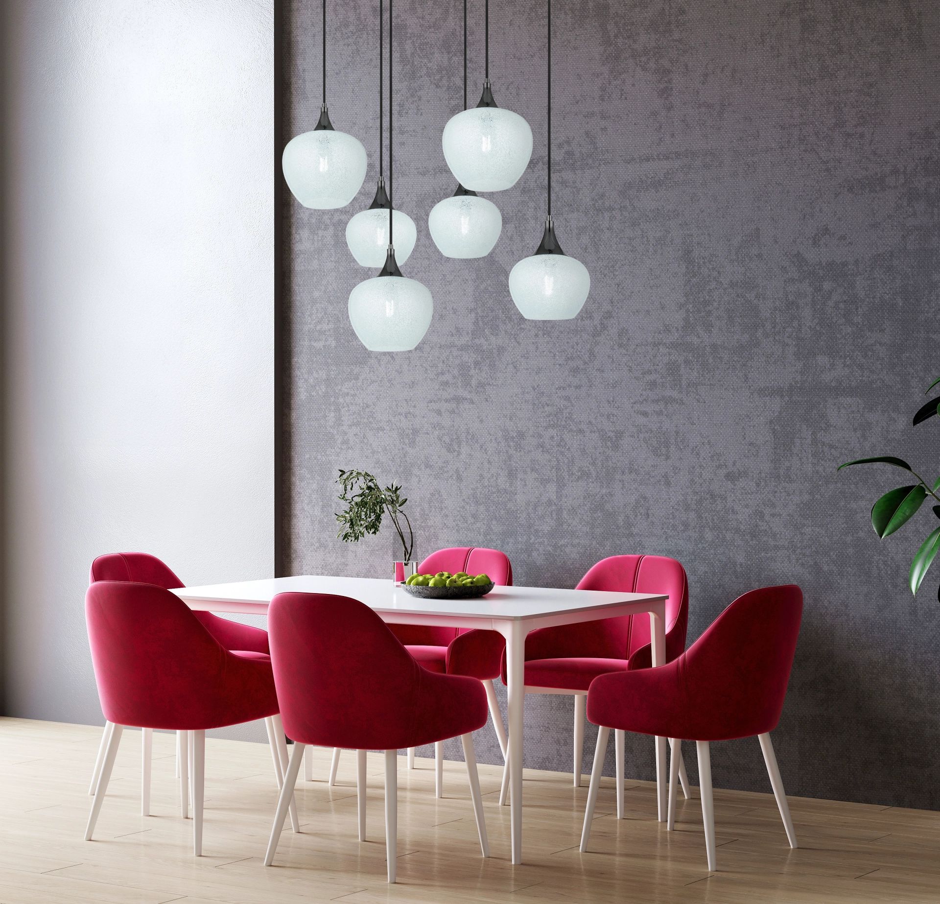Lampe pendante moderne avec abat-jours en verre élégants Maxy – Image 9