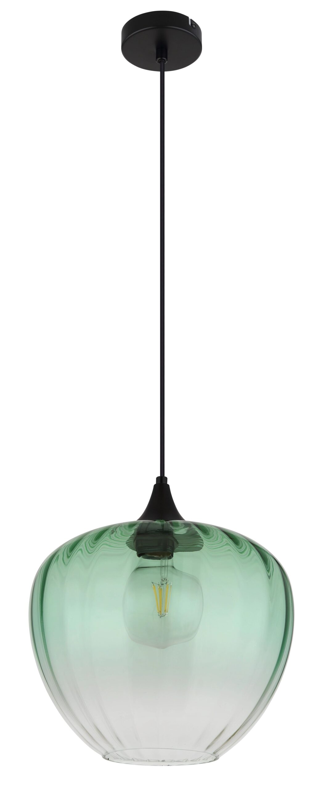 Suspension en verre vert avec cadre moderne Sander – Image 3