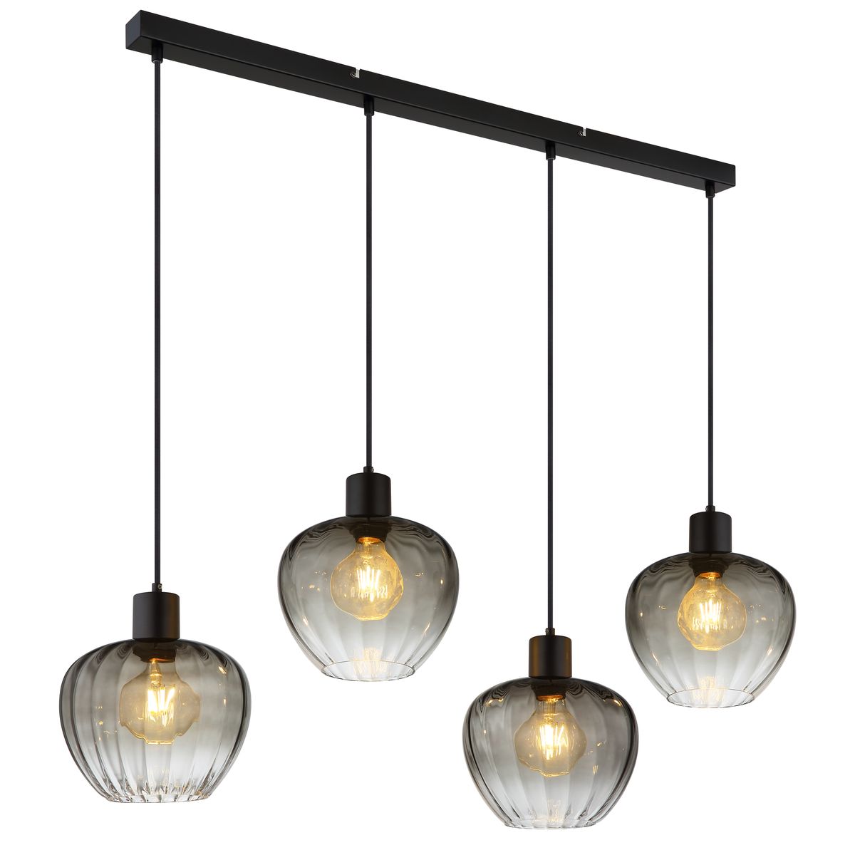 Suspension moderne avec billes de verre fumé Toy