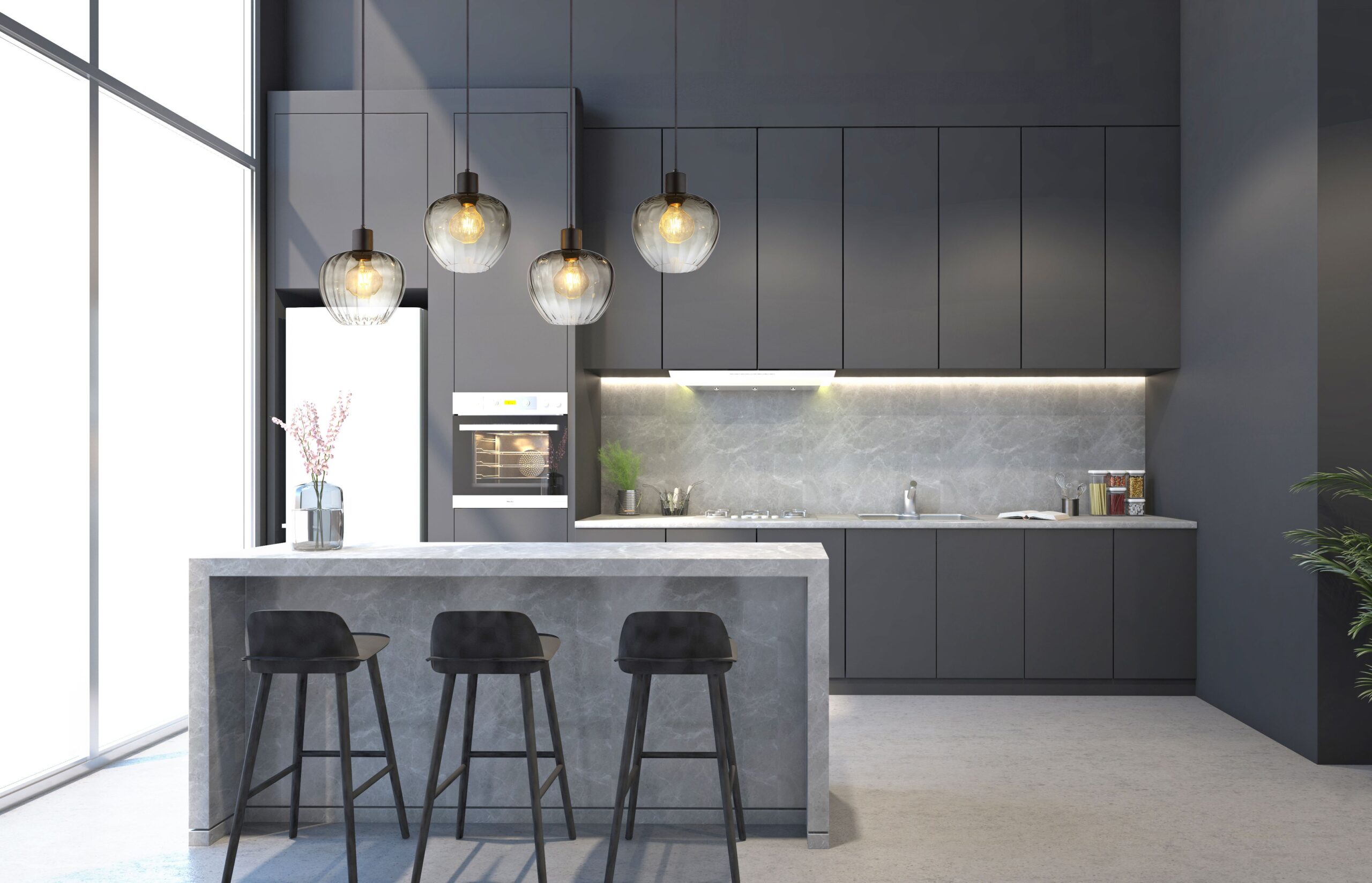 Suspension moderne avec billes de verre fumé Toy – Image 9