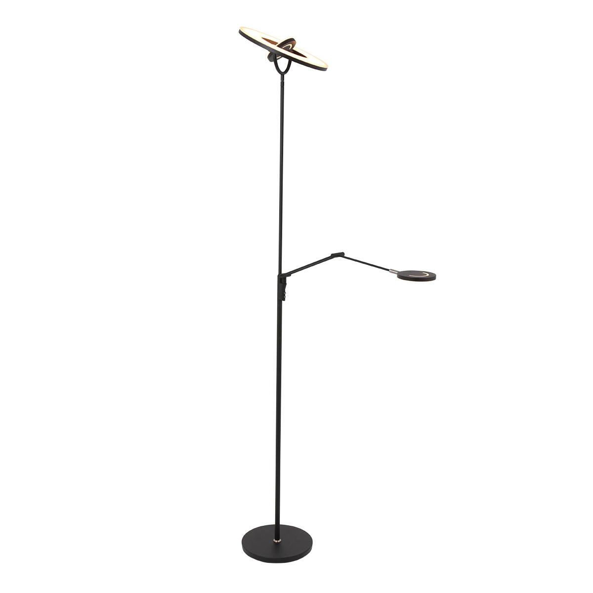 Lampadaire noir avec lampe de lecture réglable Steinhauer Soleil – Image 3