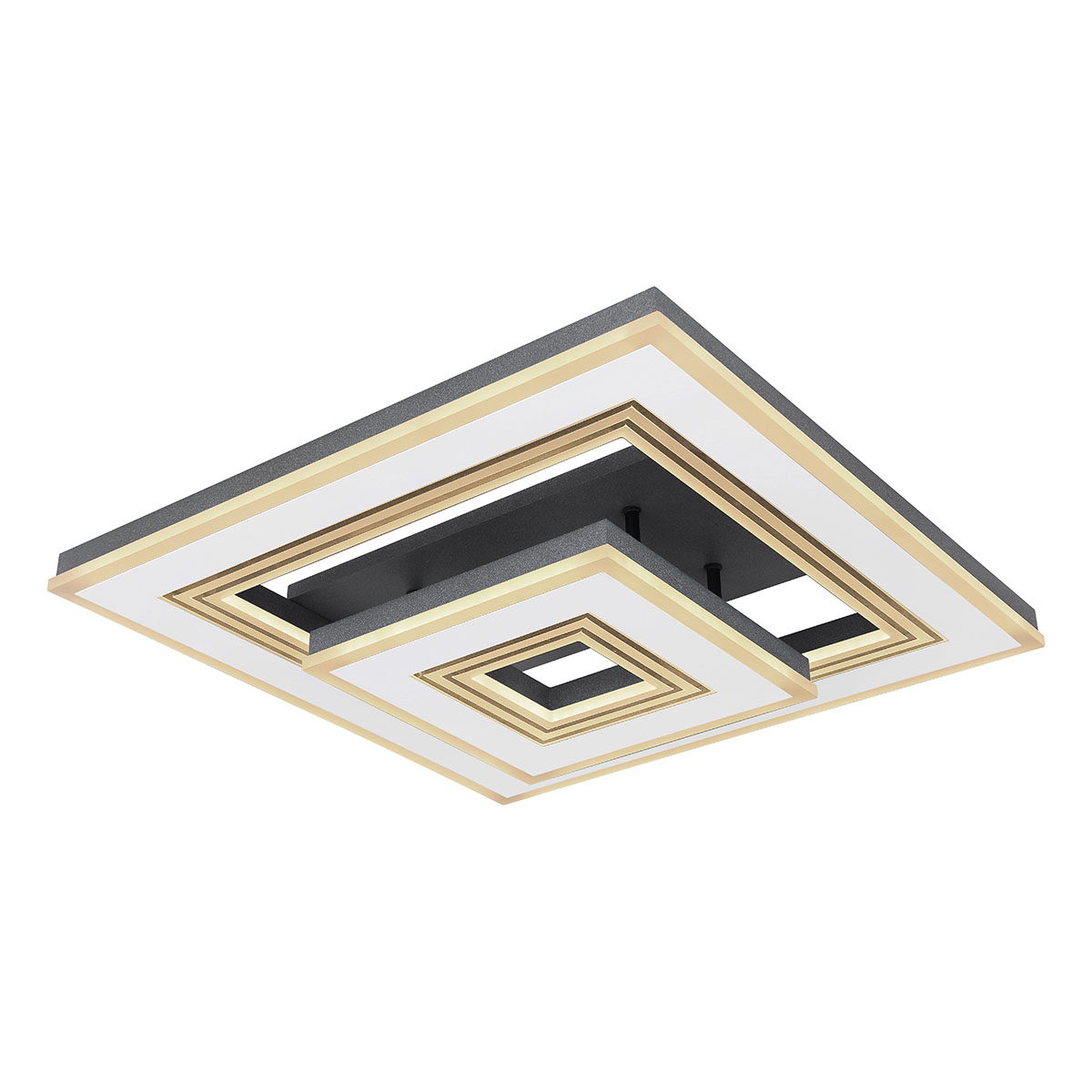 Lampe de plafond moderne carrée en métal blanc Globo Jack – Image 2