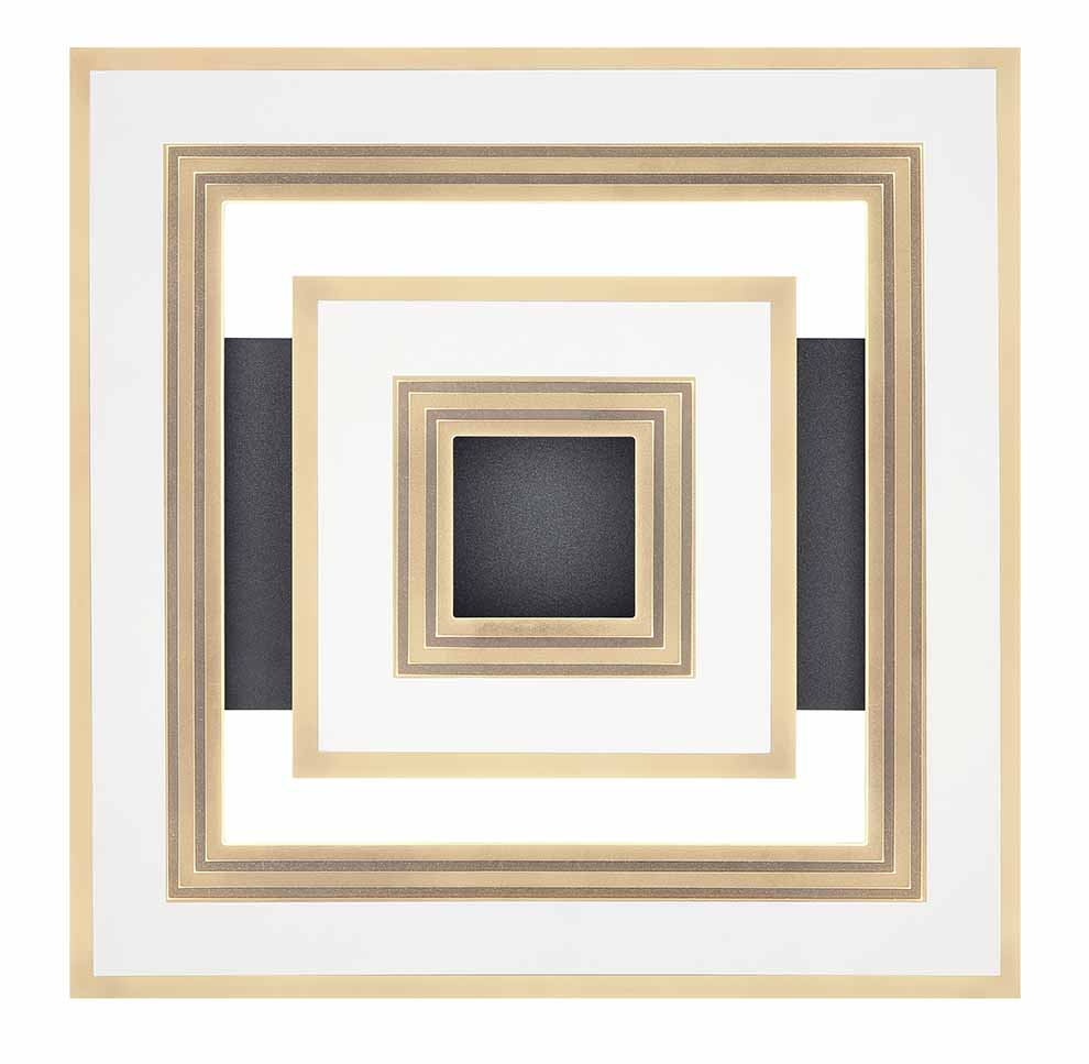Lampe de plafond moderne carrée en métal blanc Globo Jack – Image 4