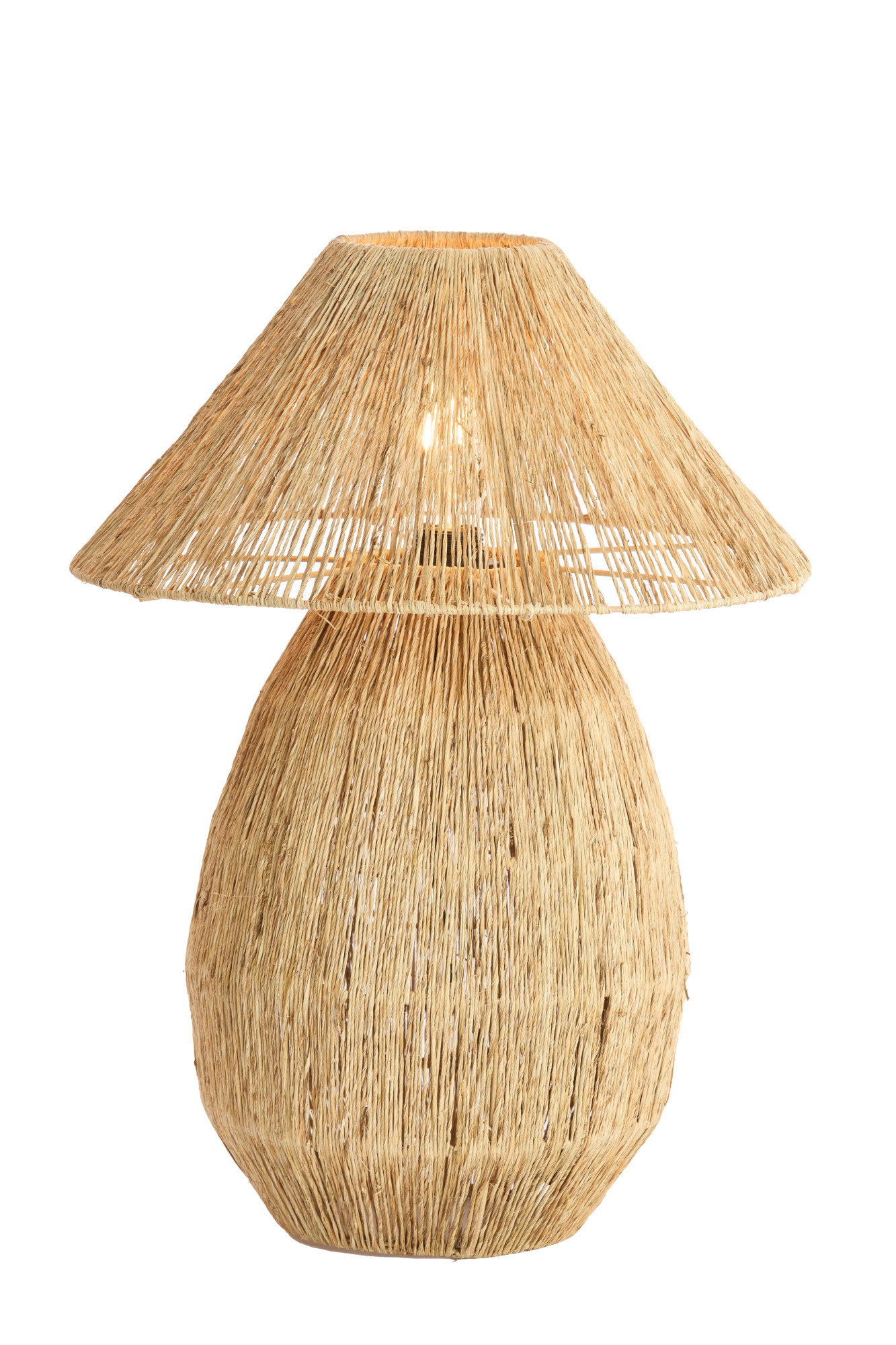 Lampe de table en jute esprit bohème et naturel Light & Living Maruva – Image 3