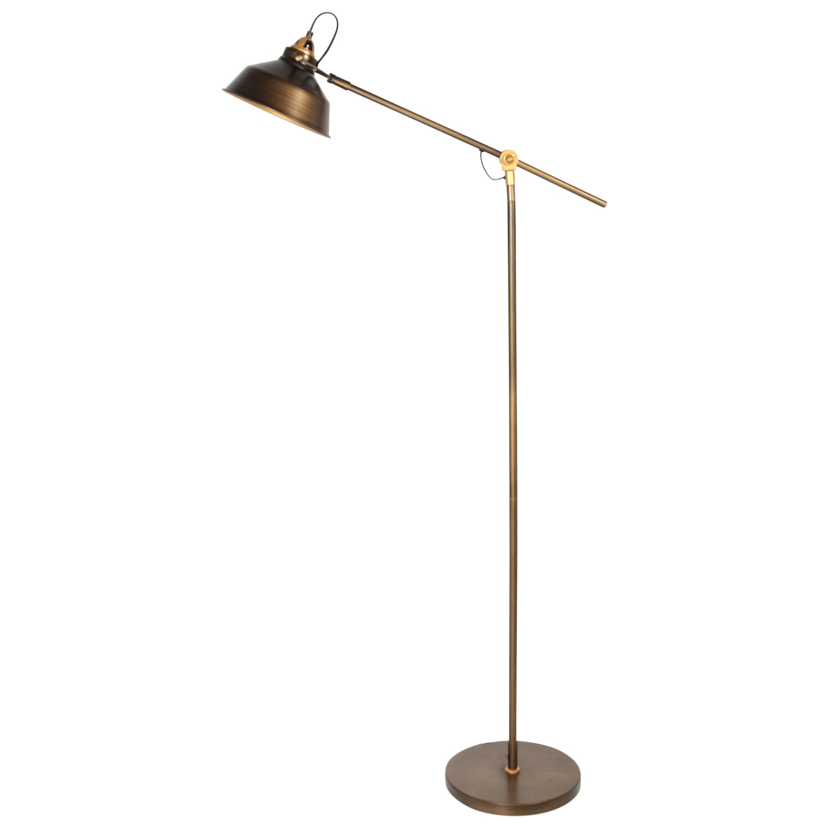 Lampe sur pied en bronze Nove avec détails dorés E27 Steinhauer – Image 3