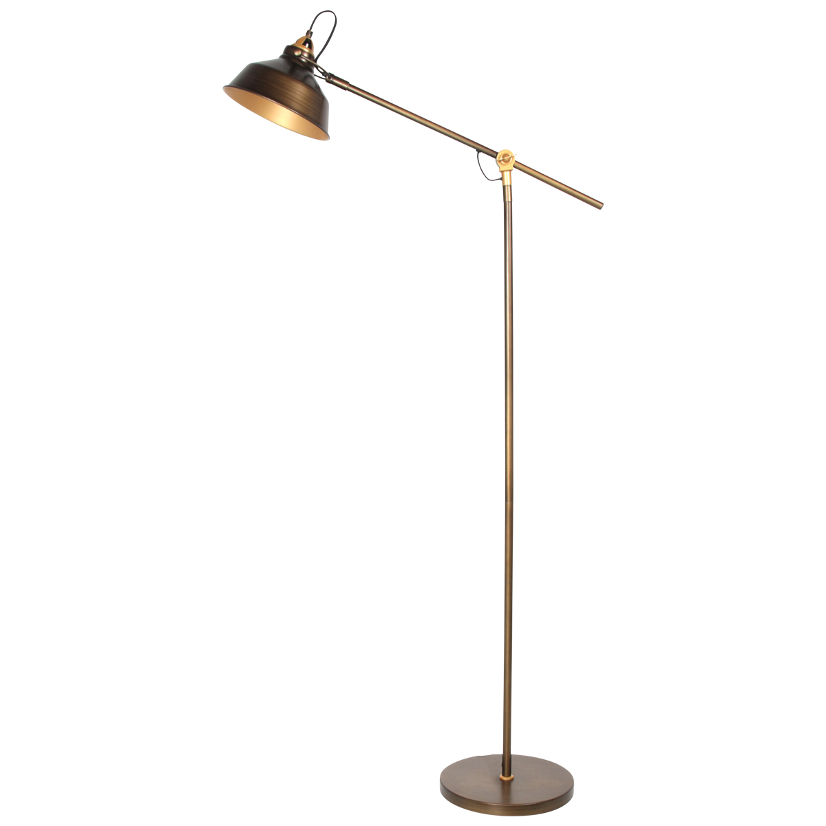 Lampe sur pied en bronze Nove avec détails dorés E27 Steinhauer – Image 2