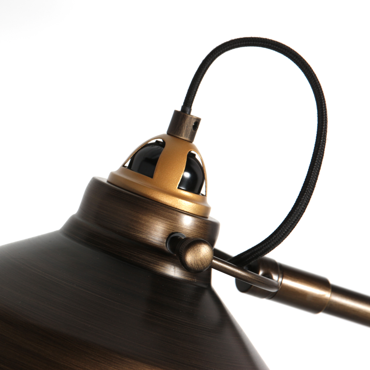 Lampe sur pied en bronze Nove avec détails dorés E27 Steinhauer – Image 6