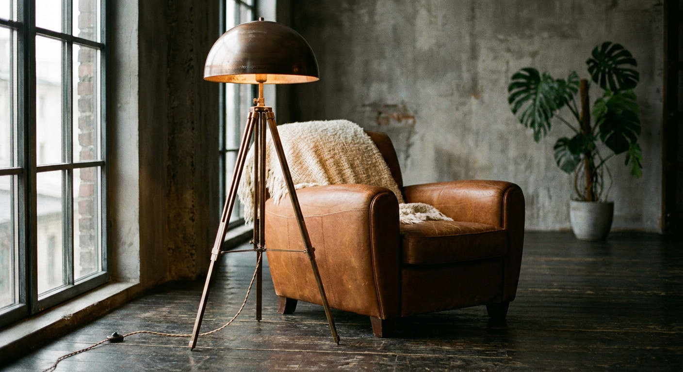 Lampe sur pied en bronze Nove avec détails dorés E27 Steinhauer – Image 5