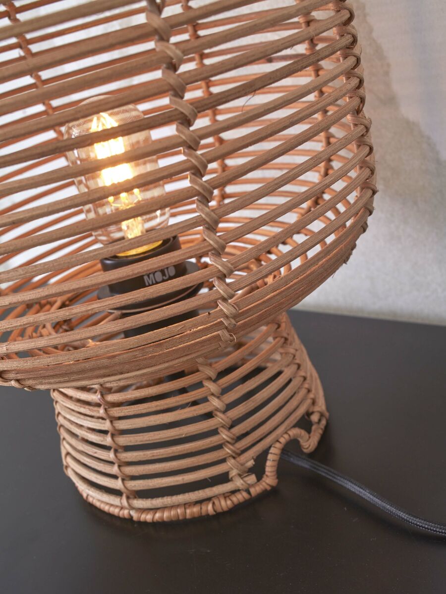 Lampe de table bohème en rotin naturel GOOD & MOJO Tanami – Image 4
