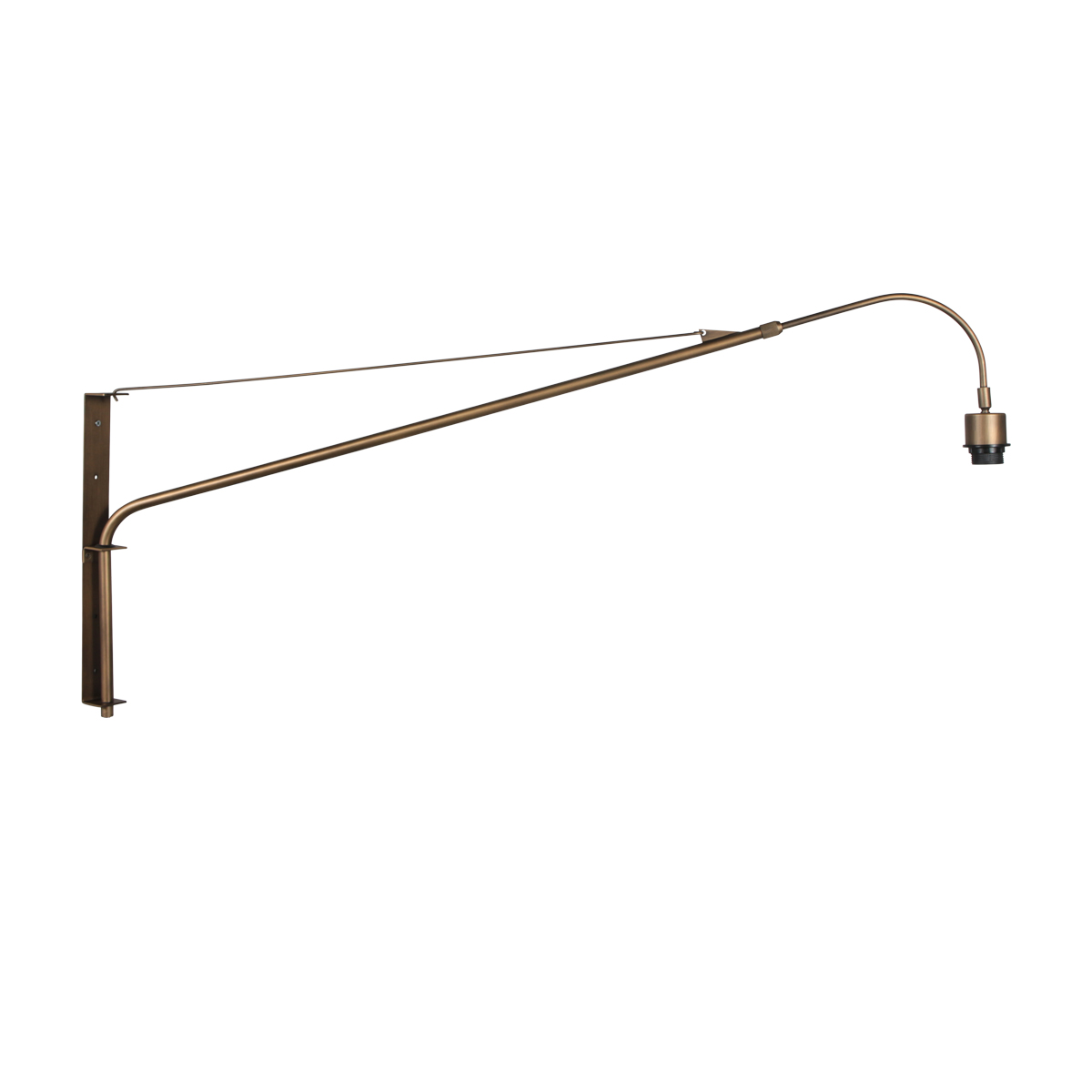 Applique en bronze avec abat-jour en lin blanc Steinhauer Elegant Classy – Image 9