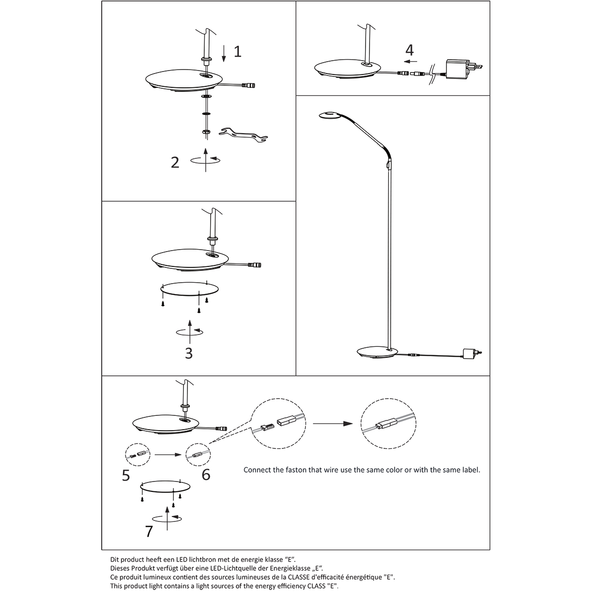Lampadaire en bronze Zenith 2 avec tête réglable Steinhauer – Image 8