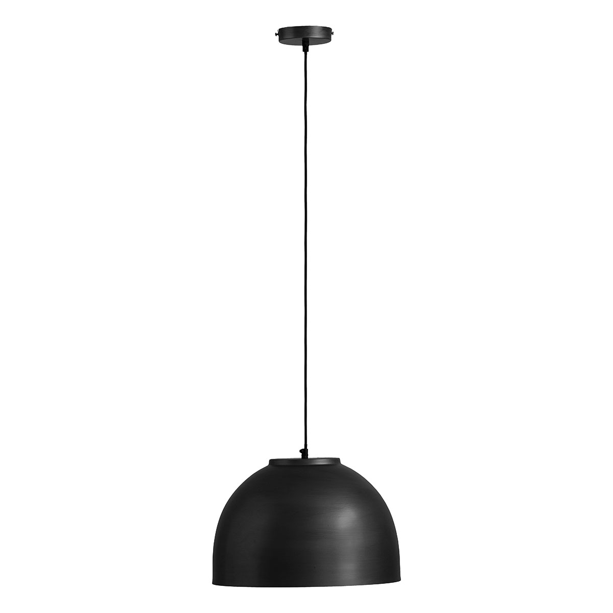 Suspension industrielle noire en métal Globo Hermi
