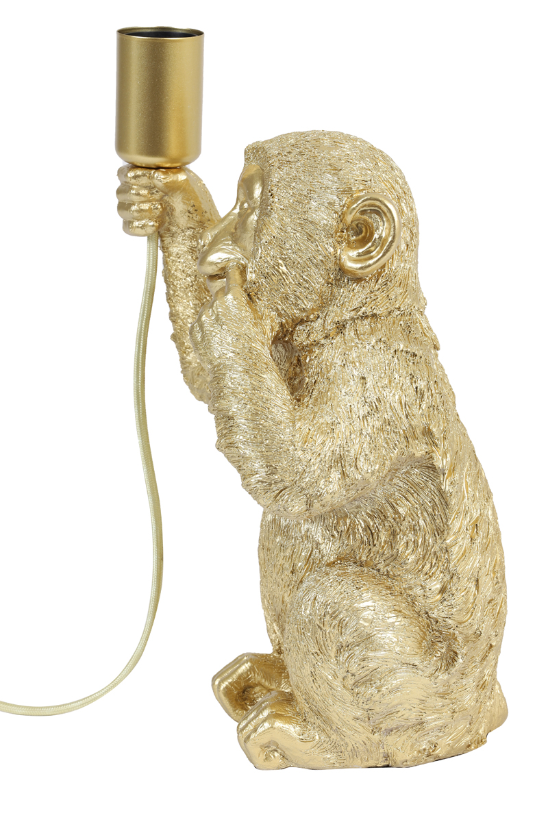 Lampe de table moderne dorée singe Light & Living Monkey – Image 5