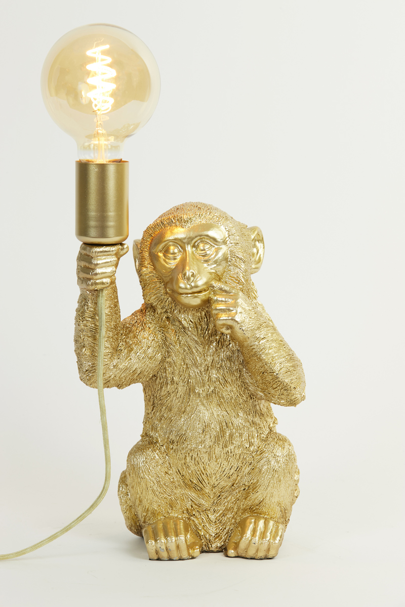 Lampe de table moderne dorée singe Light & Living Monkey – Image 8