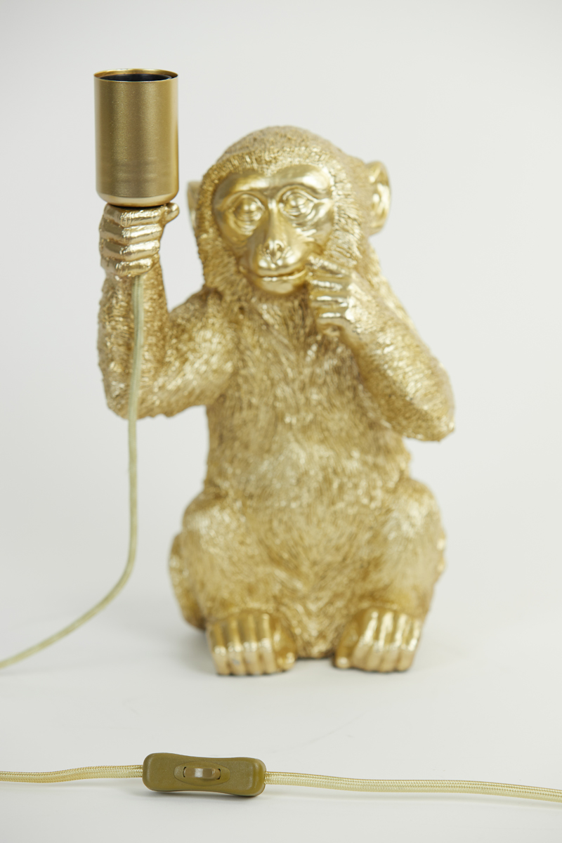 Lampe de table moderne dorée singe Light & Living Monkey – Image 9
